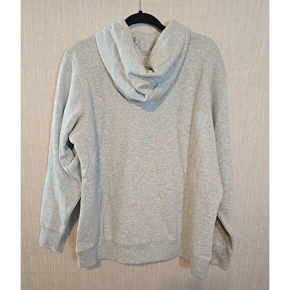 Ariat Womens Logo Spell Out Hoodie Sweatshirt pocket Gray Pink Size L New - Picture 3 of 16